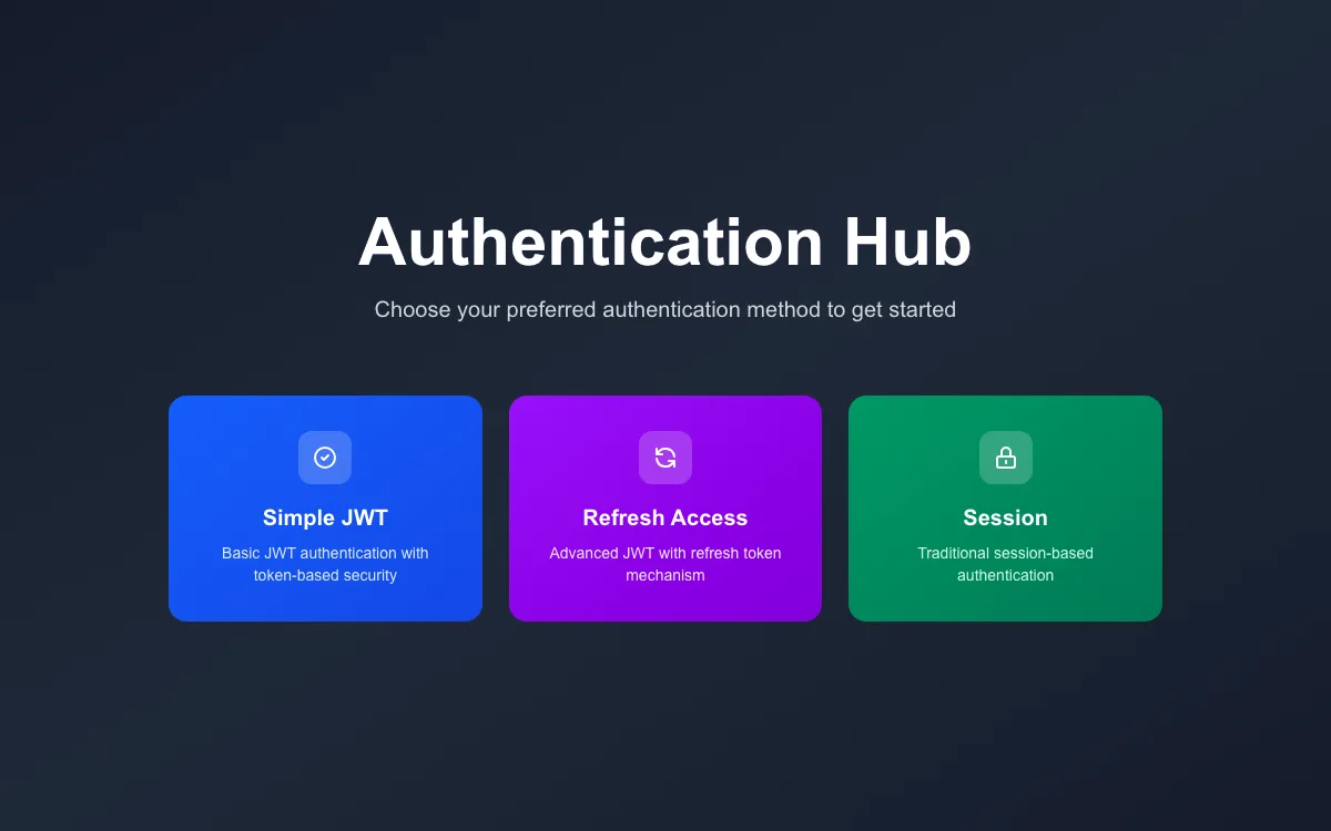 Auth methods project preview
